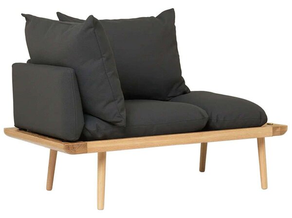 Ανάκλινδρο Lounge Around 5562C723-04 127x74,5x40,3cm Oak-Dark Grey Umage