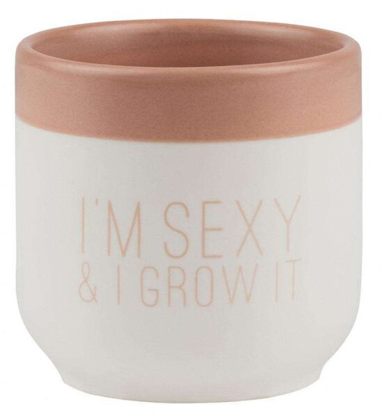 Κασπώ Πήλινο I'm Sexy & I Grow It RD0016842 6,5x6,5cm White-Pink Raeder