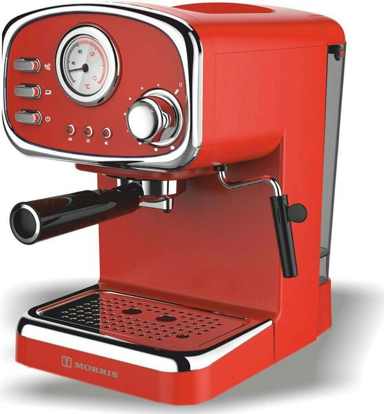 Καφετιέρα Espresso Retro R20808EMR 20x28x30cm 1,25lt 1100W 20Bar Red Morris