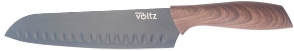 Μαγειρικό μαχαίρι Santoku Oliver Voltz OV51633WS, 18 cm, Εργονομική λαβή, Καφέ