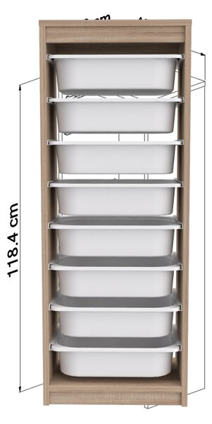 ΣΥΡΤΑΡΙΕΡΑ SANI HM18201.03 ΜΕΛΑΜΙΝΗ SONAMA-ΛΕΥΚΑ ΣΥΡΤΑΡΙΑ P.E. 45,5x29,6x118,5Υεκ