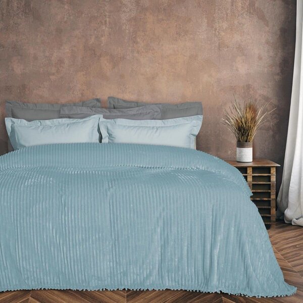 Κουβέρτα 1355 Fleece Light Blue Das Home