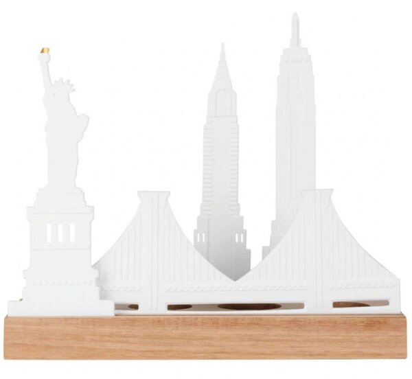 Κηροπήγιο Για Ρεσώ City Skyline New York RD0092220 25x9,5x21cm Natural-White Raeder