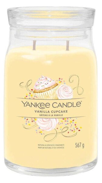 Αρωματικό Κερί Signature Vanilla Cupcake Large 1629969E 9,3x15,7cm Yellow Yankee Candle