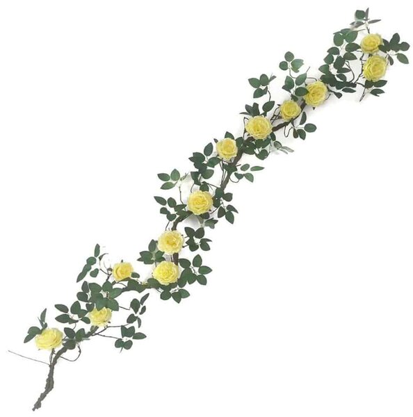 Τεχνητή Γιρλάντα Τριαντάφυλλο Garden 4881-7 240cm Yellow Supergreens