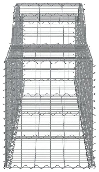 Συρματοκιβώτια Τοξωτά 20 τεμ. 300x50x60/80 εκ. Γαλβαν. Ατσάλι - Ασήμι