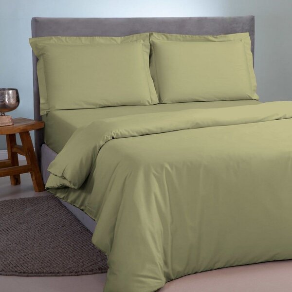 Παπλωματοθήκη Satin Plain Olive Aslanis Home