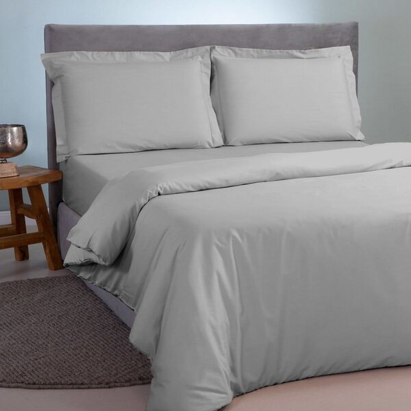 Παπλωματοθήκη Satin Plain Warm Grey Aslanis Home