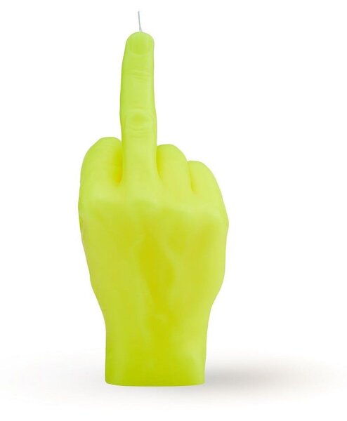 Κερί Χειρονομίας F@ck You 380gr 20x9x8cm Fluo Yellow Candle Hand