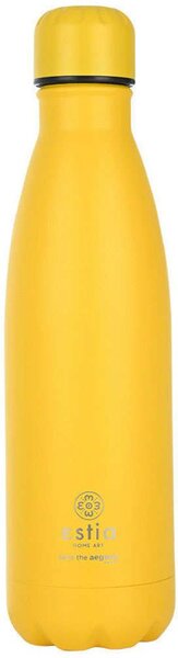 Ισοθερμικό Μπουκάλι Flask Lite Save The Aegean 01-18078 7x7x26,6cm 500ml Yellow Estia