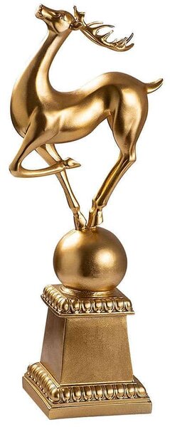 Διακοσμητικό Ελάφι Deer Pose 565TNL1185 15x21x57cm Gold Aberto Design