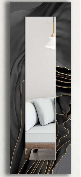 Καθρέπτης Τοίχου 235MRA1166 40x120cm Black-Gold Wallity