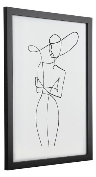 Κάδρο Γυναίκα Roberval 423025 32,7x1,6x45cm Black-White Eglo