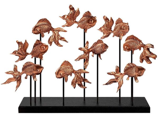 Διακοσμητικό Επιτραπέζιο Goldfish 565TNL1208 42x10x28cm Black-Copper Aberto Design