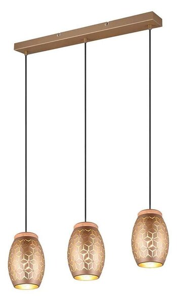 Φωτιστικό Οροφής - Ράγα Bidar R31573065 3xE27 71x150cm Coffee RL Lighting