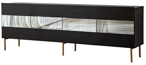 Έπιπλο Τηλεόρασης Leon 552NOS1529 180x35x59cm Gold-Black