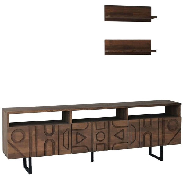 Σύνθεση Τηλεόρασης Aristo 552NOS1522 170x30x40cm Walnut