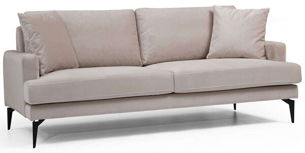 Καναπές Τριθέσιος Papira 560ARE1310 205x90x88cm Beige