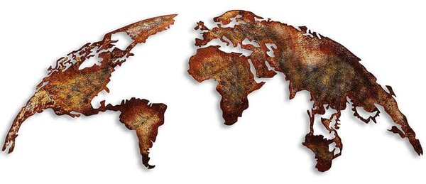 Διακοσμητικό Τοίχου World Map Medium 891TNL2433 150x59cm Copper Wallity