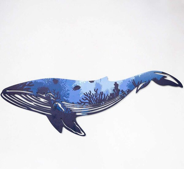 Διακοσμητικό Τοίχου Reef Whale 507ATP1175 94x31cm Multi Wallity