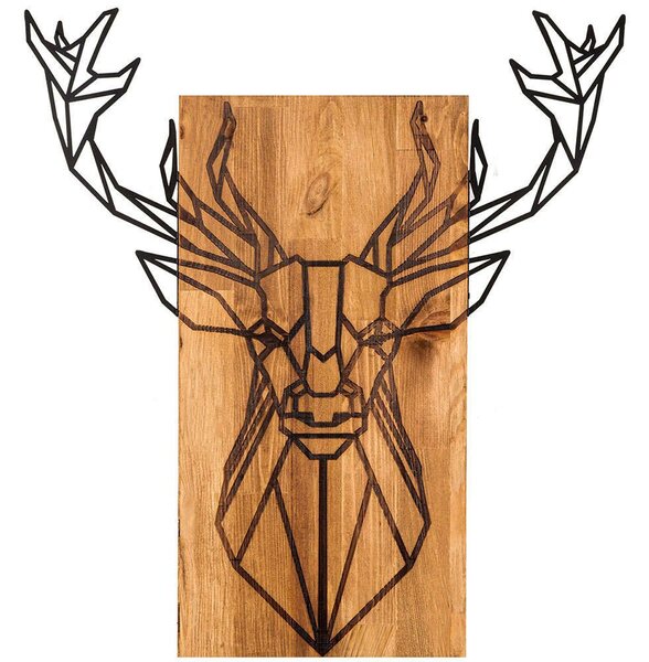 Διακοσμητικό Τοίχου Deer 279ENZ1806 61x66cm Black-Walnut Wallity