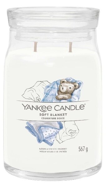 Αρωματικό Κερί Soft Blanket 1701376E Large 9,3x15,7cm White Yankee Candle