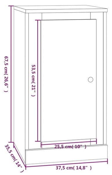 Ντουλάπι Καπνιστή Δρυς 37,5 x 35,5 x 67,5 εκ. από Επεξεργ. Ξύλο - Καφέ