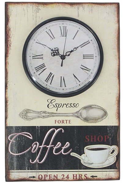 Ρολόι Τοίχου Coffee 15-00-15736 23x36cm Multi Marhome