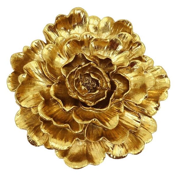 Διακοσμητικό Λουλούδι Τοίχου Golden Rose 022298 D24xH4,7cm Gold