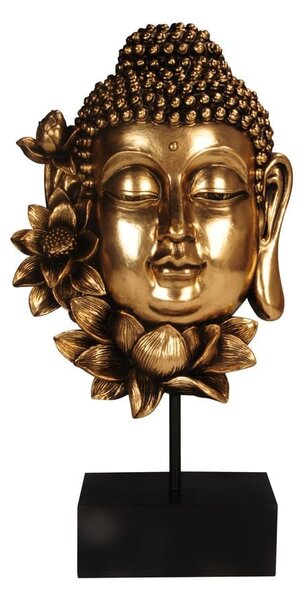 Διακοσμητικό Αντικείμενο Επιτραπέζιο Lotus Buddha 022507 18,6x9xH35cm Gold-Black