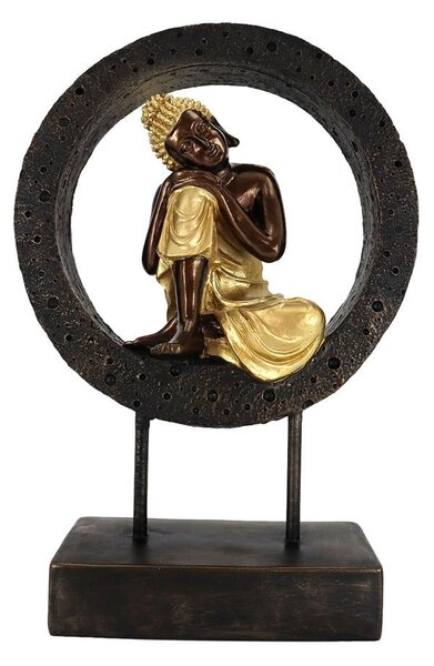 Διακοσμητικό Αντικείμενο Επιτραπέζιο Buddha Circle 022297 24x10,5xH34,5cm Black-Gold