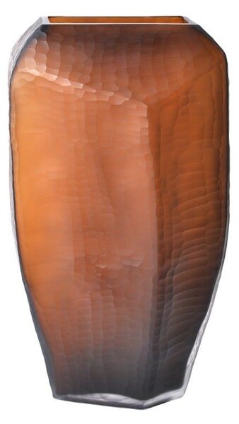 Βάζο Γυάλινο Ciseau 020148 20,5x11,5xH38cm Honey Brown