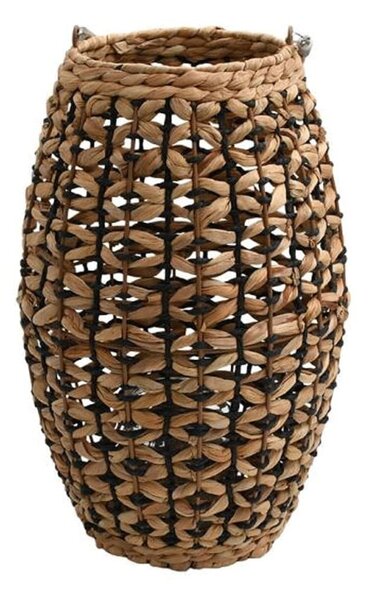 Φανάρι Ψάθινο Umeko 726-124-003 27x41cm Natural-Black