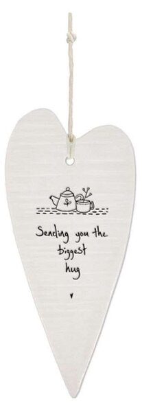 Διακοσμητικό Τοίχου Καρδιά Sending Biggest Hug EI6233 13,7x0,5x6cm White-Black