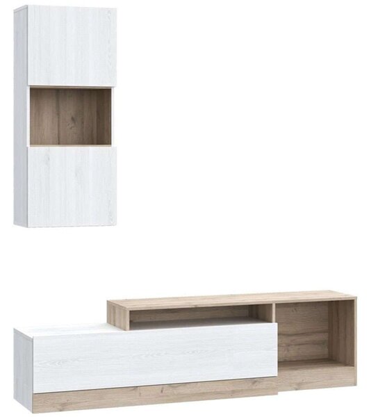 Σύνθεση Τηλεόρασης Halmi 318-000012 180x39x190cm White-Oak