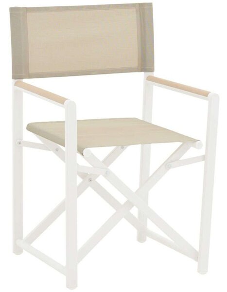 Πολυθρόνα Σκηνοθέτη Mabu 218-000009 56x48x86cm White-Beige