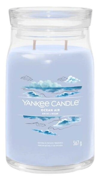 Αρωματικό Κερί Ocean Air Large 1629984E 9,3x15,7cm Light Blue Yankee Candle