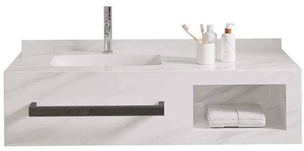 Έπιπλο Μπάνιου Πάγκος - Νιπτήρας Marlen 3BMAR120WHS 120x50x30cm White