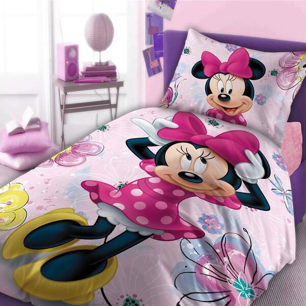 Παπλωματοθήκη Παιδική (Σετ 2τμχ) Disney Home Minnie 850 Pink DimCol