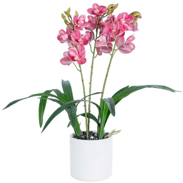 Τεχνητό Φυτό Cherry Cumbidium 21402 Φ34x60cm Fuchsia GloboStar