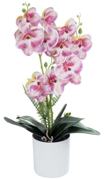 Τεχνητό Φυτό Σε Κασπώ Orchid 21077 Φ23x45cm Pink GloboStar