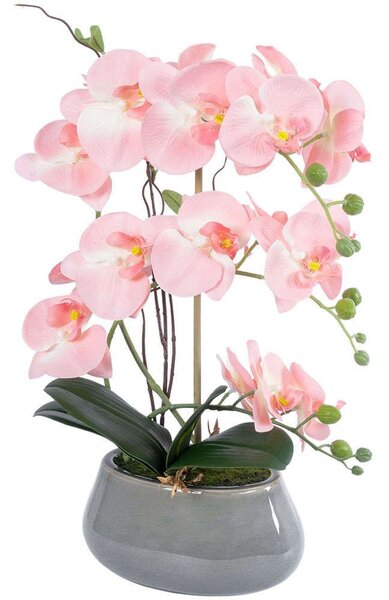 Τεχνητό Φυτό Σε Κασπώ Orchid 21122 Φ29x43cm Light Pink GloboStar