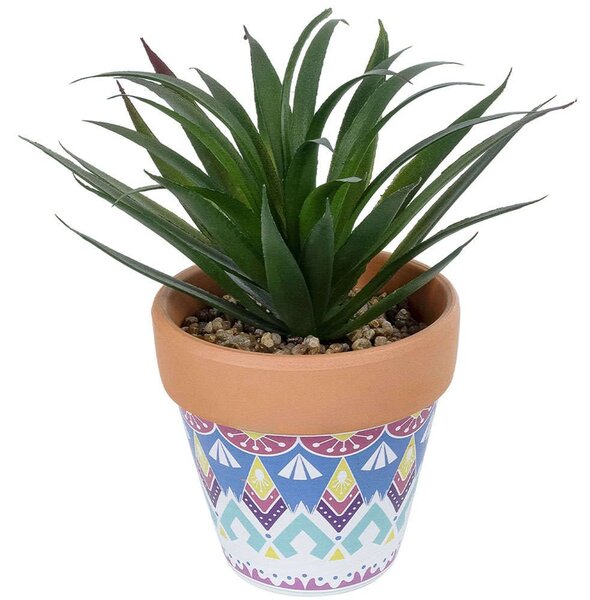 Τεχνητό Φυτό Σε Κασπώ Sansevieria 21047 Φ16x20cm Multi GloboStar