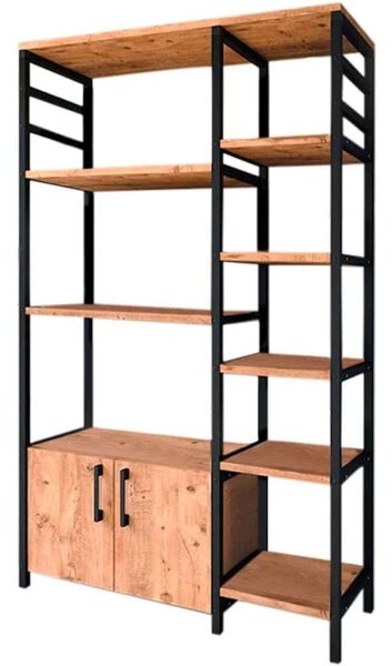 Ραφιέρα Benito 0229995 83,6x30,2x140,7cm Pine-Black