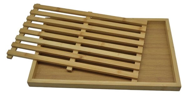 Ξύλο Κοπής Ψωμιού Από Bamboo 835362 Με Θήκη 40x25x2,2cm Natural Ankor