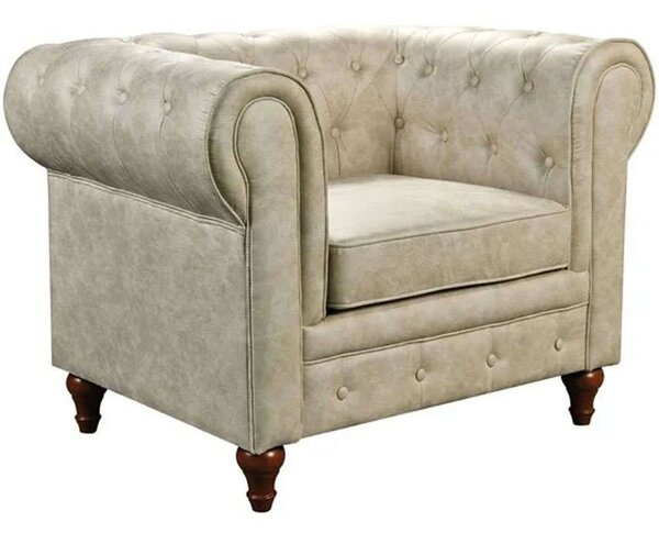 Πολυθρόνα Chesterfield Ε942,11 110x82x77cm Beige