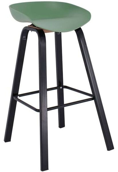 Σκαμπό Μπαρ Pent ΕΜ1531,6 49x52x84cm Black-Green