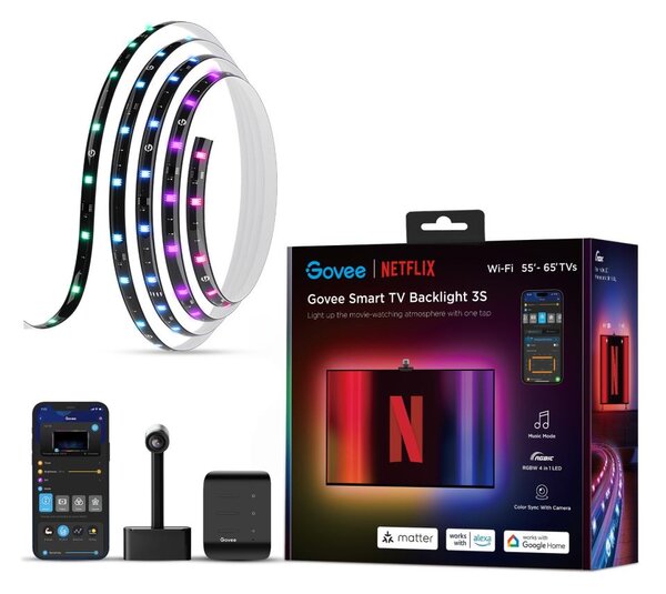 Govee - Backlight 3S Netflix TV 55-65" SMART LED οπίσθιος φωτισμός RGBICW Wi-Fi + RC