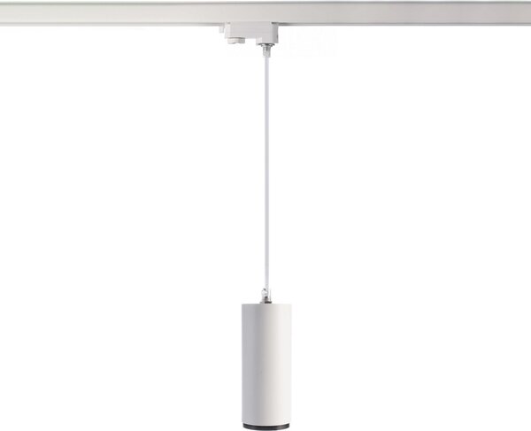 Deko-Light LED κρεμαστό φωτιστικό Lucea 3 φάσεις 10 W λευκό, ρυθμιζόμενος, Λευκό, Διάδρομος, Αλουμίνιο, σύγχρονο