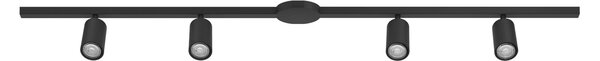 EGLO Σετ ράγας EASY TRACK, μαύρο, 4 x GU10-Spot μήκος 193 cm, ρυθμιζόμενος, Μαύρο, Σαλόνι / τραπεζαρία, Μέταλλο, σύγχρονο